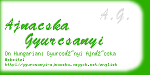 ajnacska gyurcsanyi business card